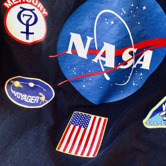 NASA National Aeronautics and Space Admin Black T-Shirt Double Sided - Picture 13 of 14